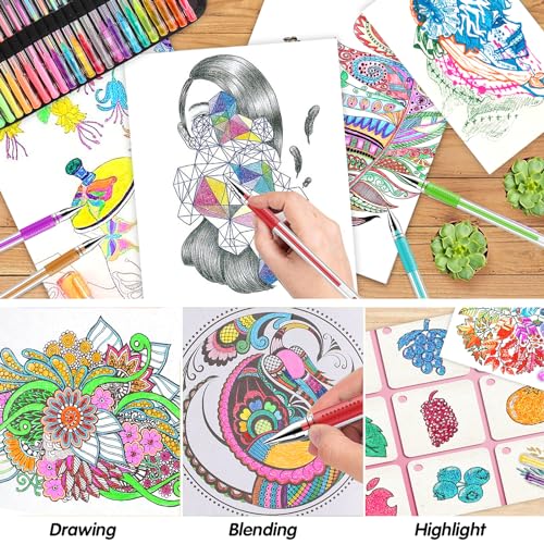 160 Pack Oficrafted Gel Pens for Coloring Books