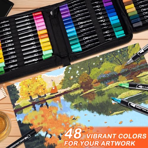 48-Color Acrylic Paint Pens for Various Surfaces