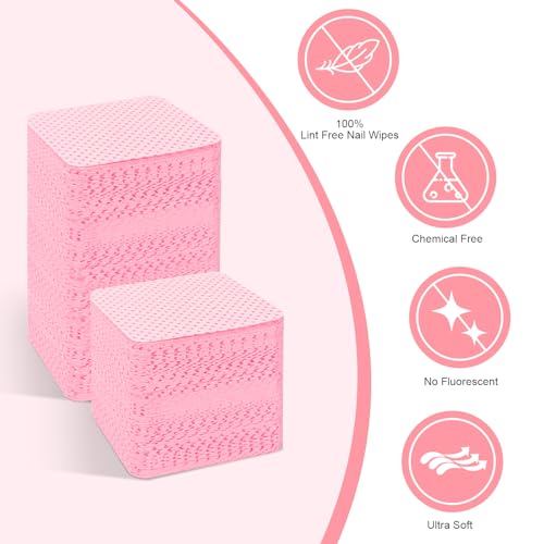 Lint-Free Nail Wipes, 540PCS for Fingernail and Eyelash Art