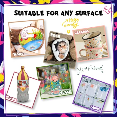 30 Dual Tip Acrylic Paint Markers Set for Art