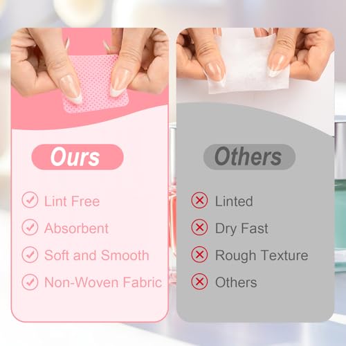 Lint-Free Nail Wipes, 540PCS for Fingernail and Eyelash Art