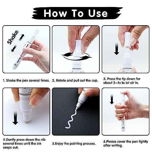 White Paint Pens - Permanent Markers for Artisans