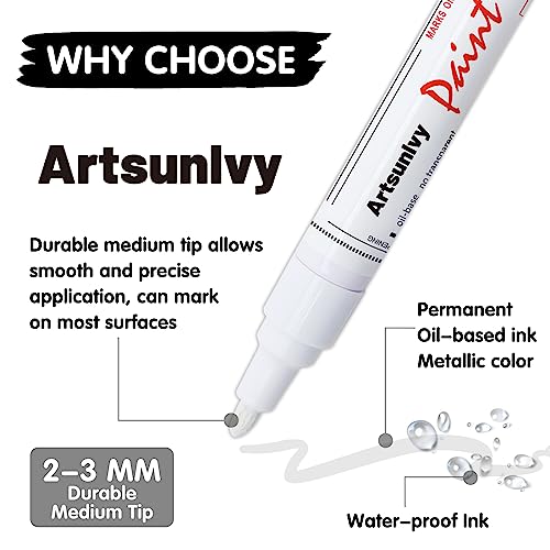 White Paint Pens - Permanent Markers for Artisans