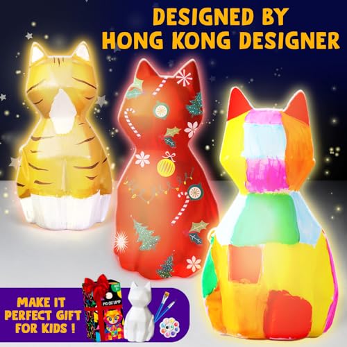DIY Cat Lamp Painting Kit for Kids 8+