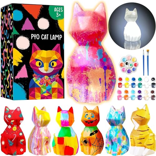 DIY Cat Lamp Painting Kit for Kids 8+