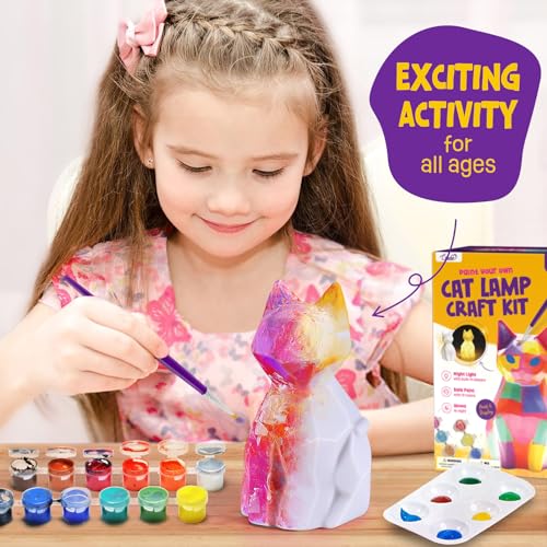 DIY Cat Lamp Painting Kit for Kids 6+