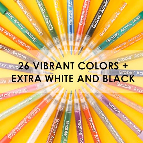 Premium 28-Color Acrylic Paint Pens for Various Surfaces