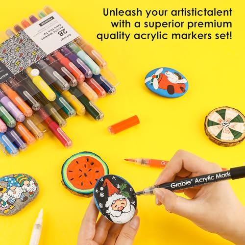 Premium 28-Color Acrylic Paint Pens for Various Surfaces