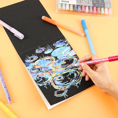 Premium 28-Color Acrylic Paint Pens for Various Surfaces