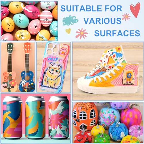 Premium Acrylic Paint Pens Set, 54 Dual Tip Colors