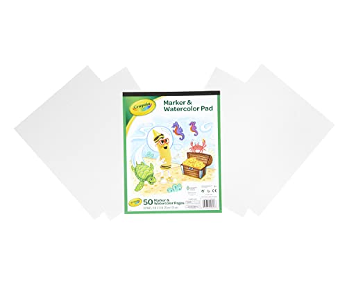 Crayola Marker & Watercolor Pad: 50 Coloring Pages