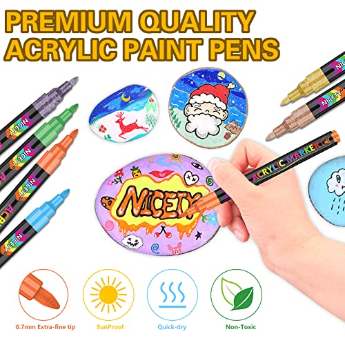 72 Colors Acrylic Paint Pens for DIY Art Projects