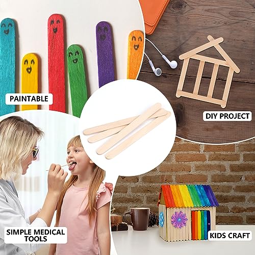 1200 Natural Wood Craft Sticks, 4.5 Inch Long