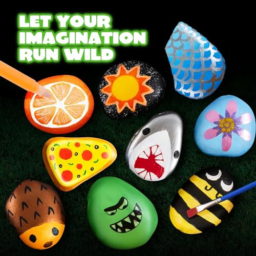 Glow in the Dark Rock Painting Kit for Kids