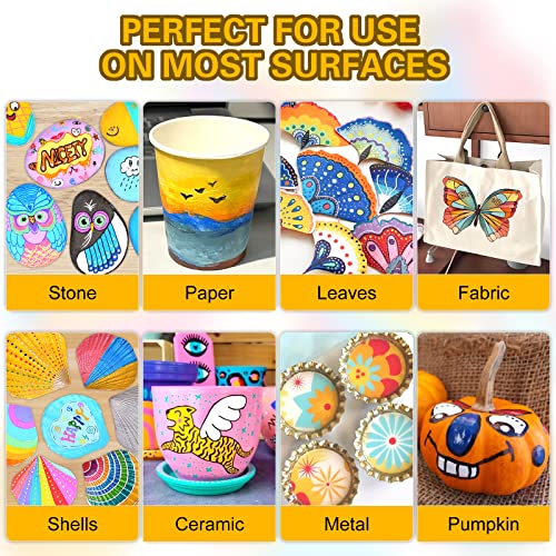 72 Colors Acrylic Paint Pens for DIY Art Projects
