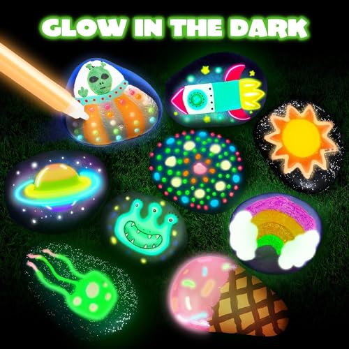 Glow in the Dark Rock Painting Kit for Kids