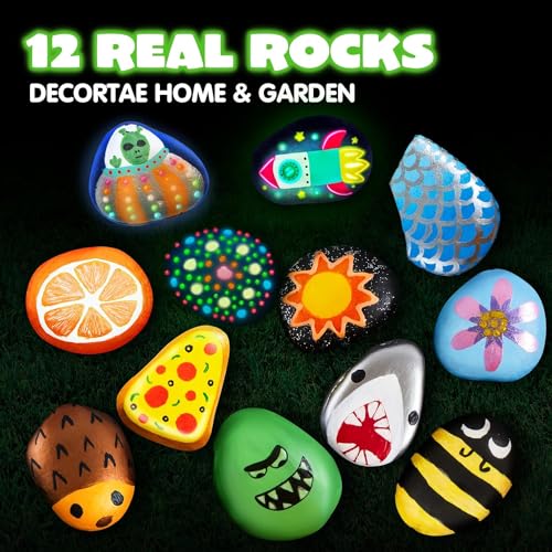 Glow in the Dark Rock Painting Kit for Kids