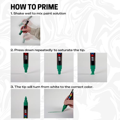 Set of 8 Posca Paint Markers with Reversible Tips