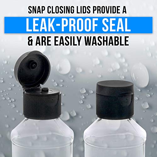 12 Pack U.S. Art Supply Plastic Bottles, Flip Cap