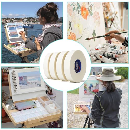 Professional Watercolor Tape - White Masking Tape - 1inch Width