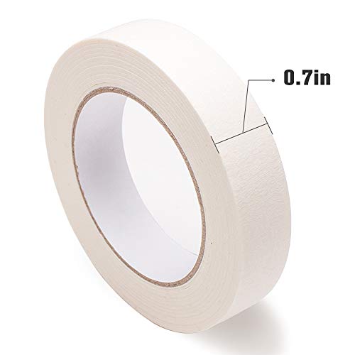 White Masking Tape for Artist, Removable 0.7in x 55yd
