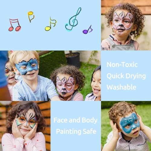 12 Vibrant Washable Tempera Paint Sticks for Kids