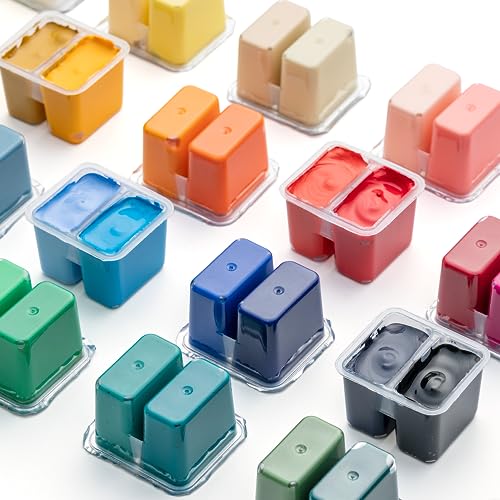 48 Color HIMI Twin Cup Jelly Gouache Paint Set