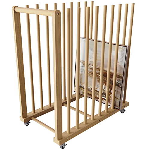 Art Storage Rack with Handle & Caster Wheels