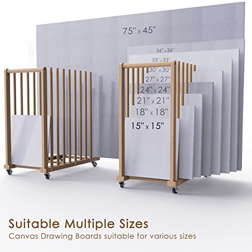 Art Storage Rack with Handle & Caster Wheels