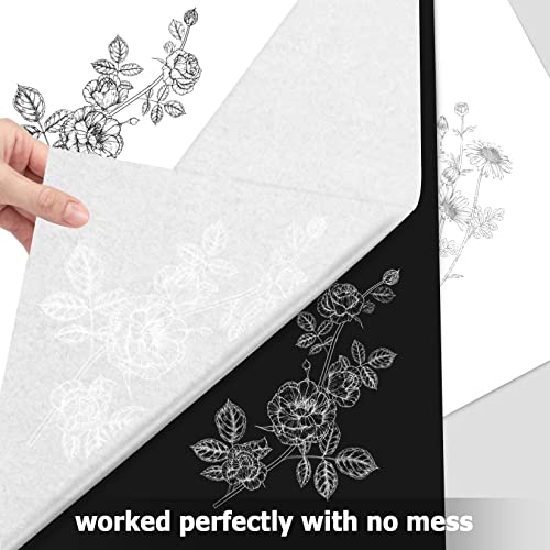 30PCS White Carbon Transfer Paper for Art Surfaces, A4