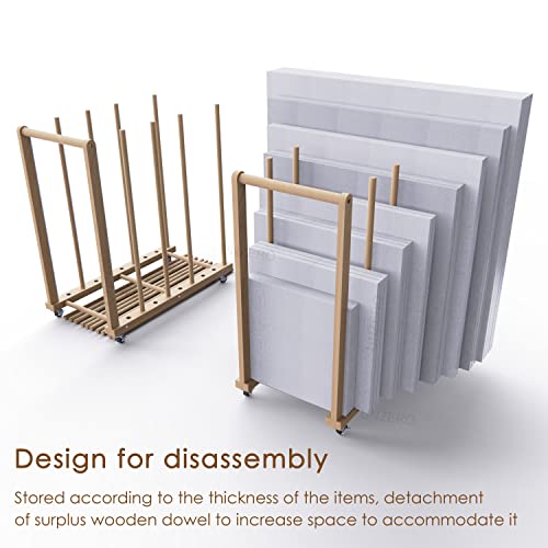 Art Storage Rack with Handle & Caster Wheels