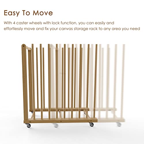 Art Storage Rack with Handle & Caster Wheels