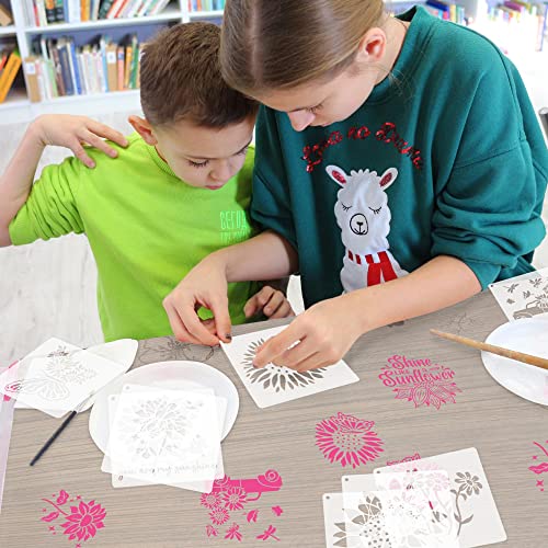 SYLLENHOD 26PCS Sunflower Stencils for Painting, 6 Inch
