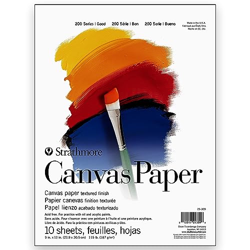 Strathmore 200 Series Canvas Paper Pad, 9x12 - 10 Sheets
