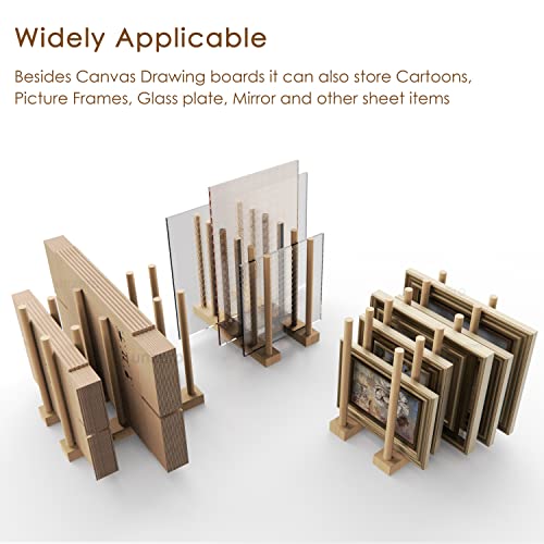Wood Art Storage Rack Stand for Canvas Boards