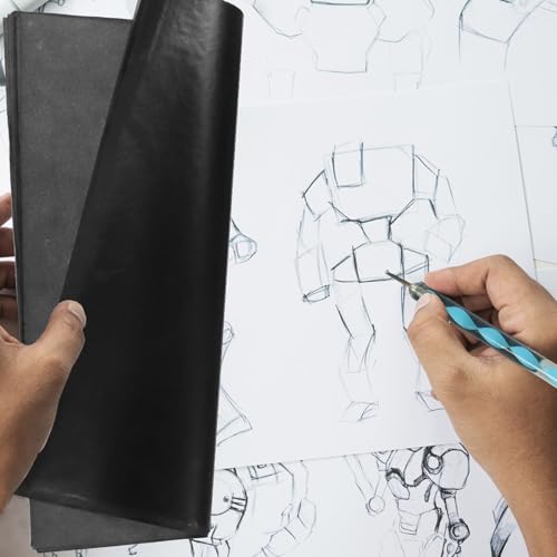 50 Black Graphite Transfer Papers + 5 Crafting Styluses