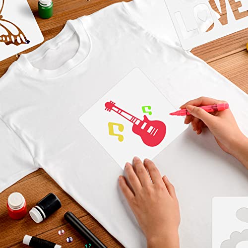 20 Piece Peace and Love DIY Painting Stencils