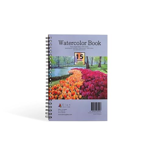 Italian Cotton Watercolor Sketchbook: A5, 15 Sheets