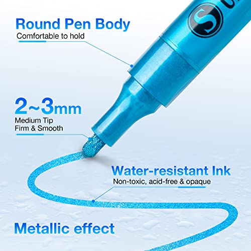 Sparkly Acrylic Paint Markers for Various Surfaces