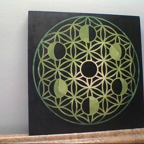 Sacred Geometry 8x8inch Hexagon Mandala Stencils - Wall Art