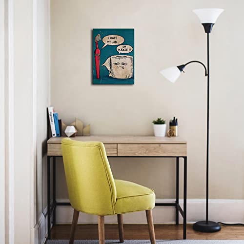 Humorous Bathroom Wall Art Print Set