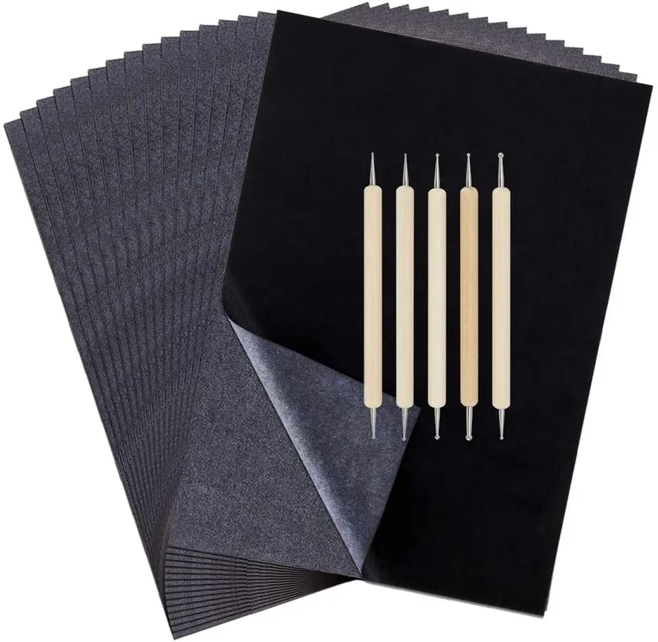 Carbon Transfer Paper & Embossing Tools Set for Art