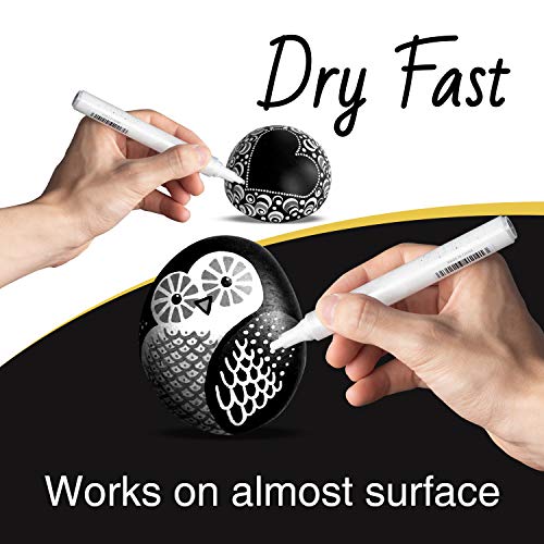 AKARUED White Paint Pen Set - 8 Pack