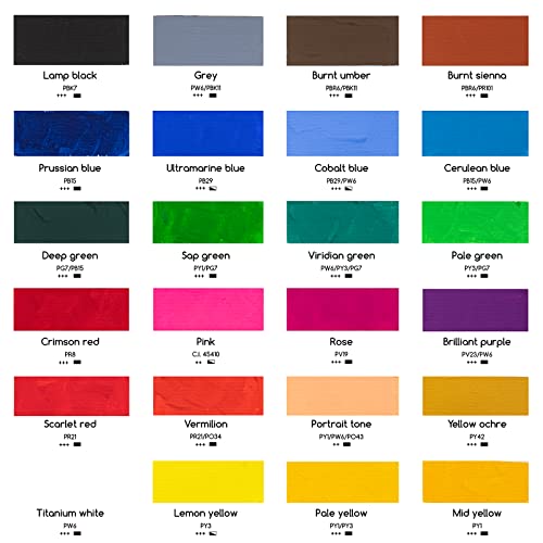 MEEDEN Non-Toxic Gouache Paint Set, 24 x 12ml