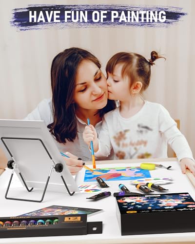 Nicpro 34PCS Kids Painting Set with Pattern Canvas