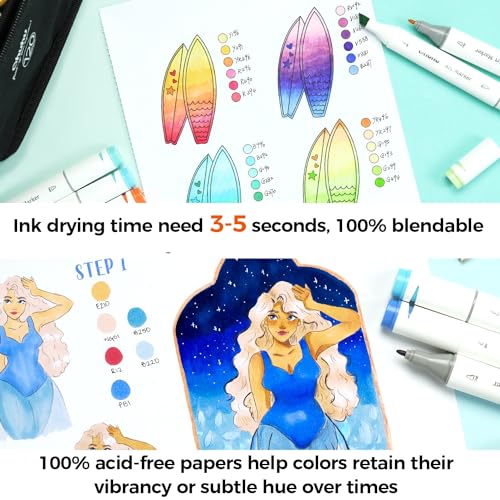 Ohuhu Double Sided Marker Pad - Large Sketchbook