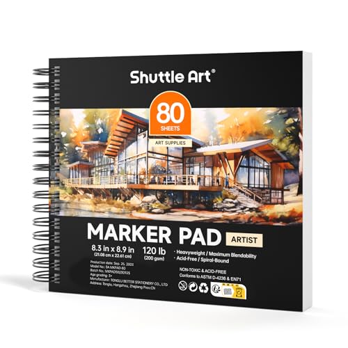 Square Sketchbook for Artists - 80 Sheets, 120LB