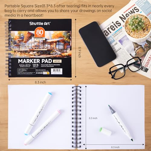Square Sketchbook for Artists - 80 Sheets, 120LB