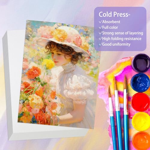 Phinus Watercolor Paper Pad, 5x7in, 140lb