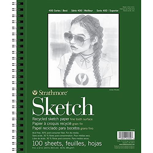 Strathmore 400 Series Recycled Sketch Pad, 9x12" - 100 Sheets